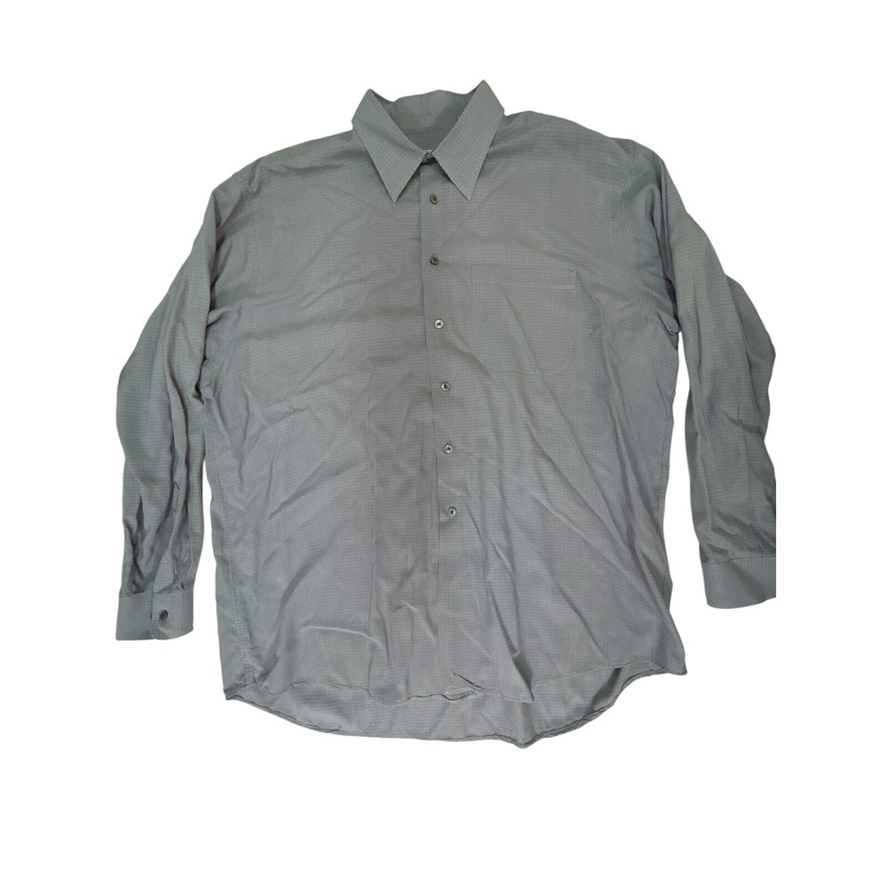 Jos A Bank Sportswear Mens XL Grey Lavender‎ Micro Check Button Down Shirt